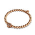 Paw | .925 Sterling Silver Rose Gold Vermeil | CZ Diamond Pup Print Bracelet